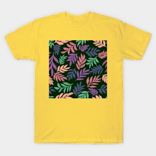 Long Leaves Pattern T-Shirt